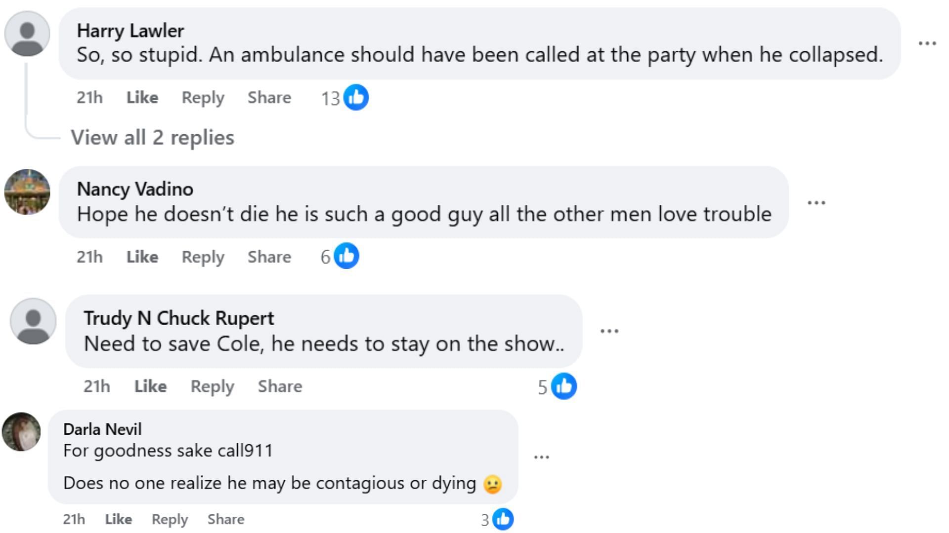 Comments by fans on the post (Image via Facebook/@Wes Lerat)